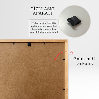 meşe ahşap çerçeve