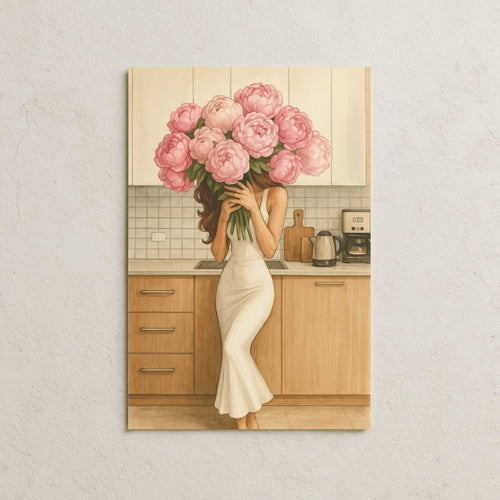 Çiçek Taşıyan Kadın Posteri-4