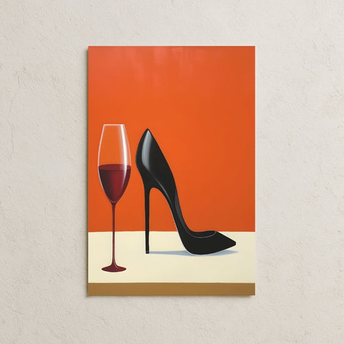 Kadeh ve Topuklu Ayakkabı Posteri