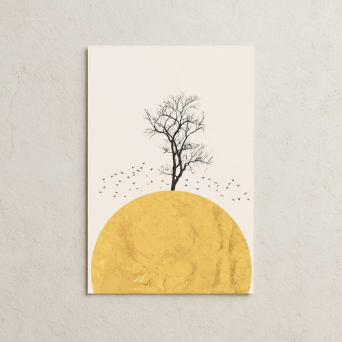 Altın Yaldızlı Güneş Posteri