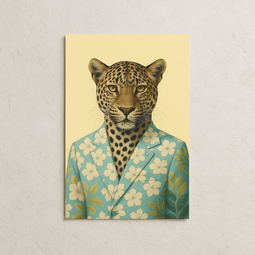 Mavi Takım Elbiseli Çita Posteri