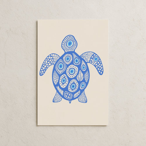 Nazar Boncuğu Kaplumbağa Posteri