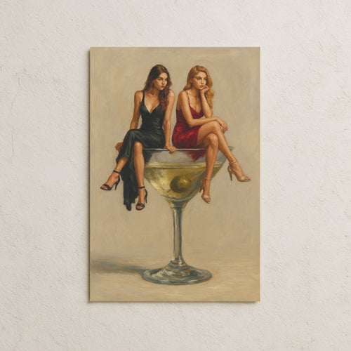 Martini Bardağında Düşünen Kadınlar Posteri