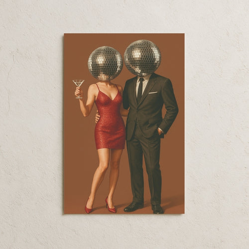 Disko Topu Kafalı Çift Posteri-1