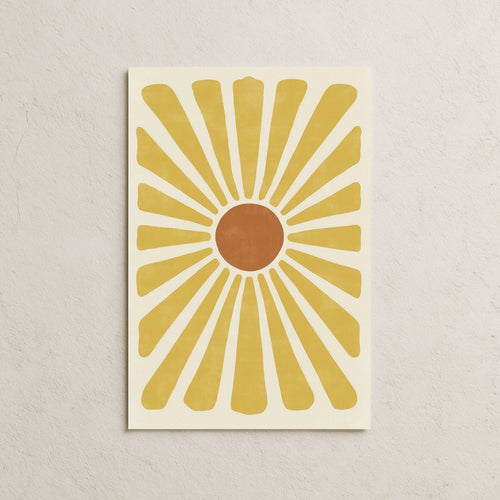Sarı Turuncu Tonda Güneş Işınları Posteri