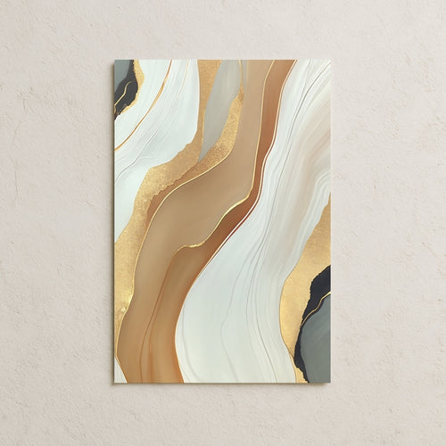 Kabartma Desenli Dalga Motifi Posteri-4