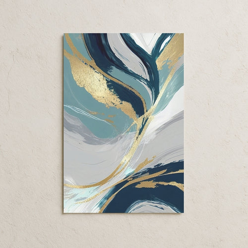 Kabartma Desenli Dalga Motifi Posteri-3