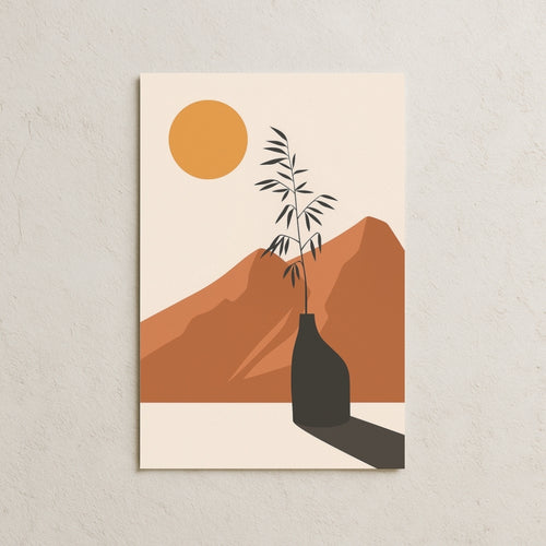 Gün Batımındaki Vazo Posteri-2