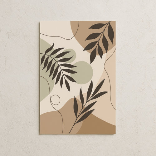 Yapraklar ve Pastel Tonlar Posteri-2