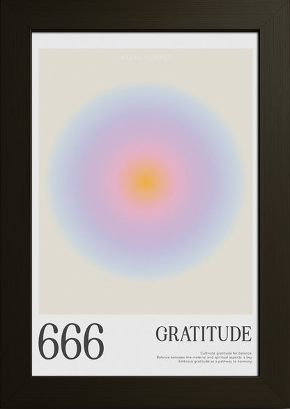 666 Gratitude Posteri
