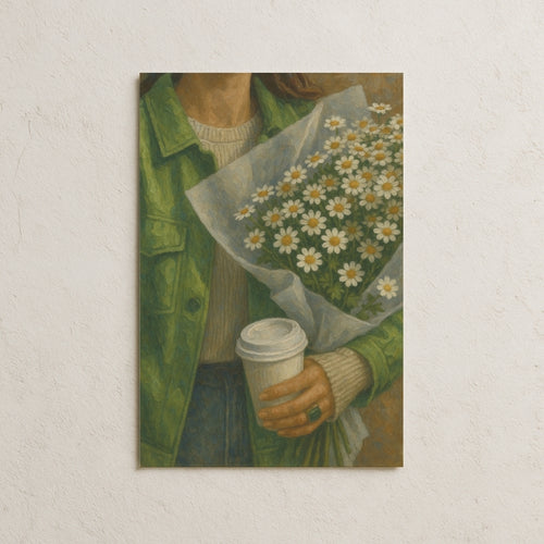 Çiçek Taşıyan Kadın Posteri-3