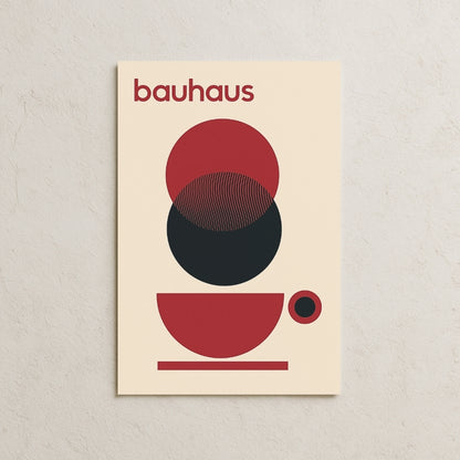 Bauhaus Red Cup Posteri