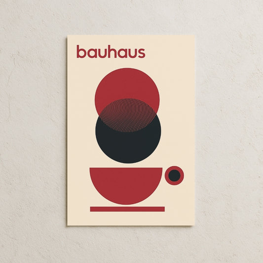 Bauhaus Red Cup Posteri