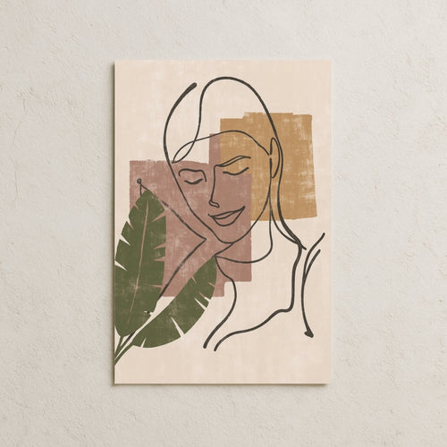 Çizgisel Kadın Sliüeti Posteri-2