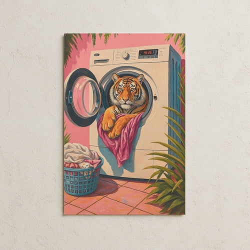 Çamaşır Makinesinde Kaplan Posteri