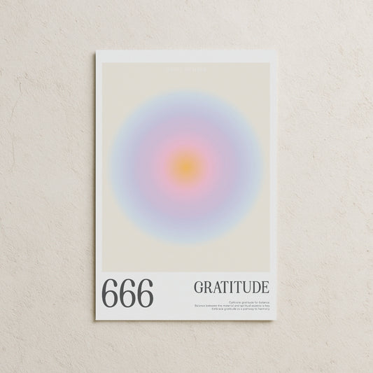 666 Gratitude Posteri