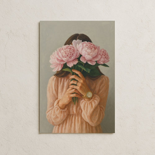 Çiçek Taşıyan Kadın Posteri-2