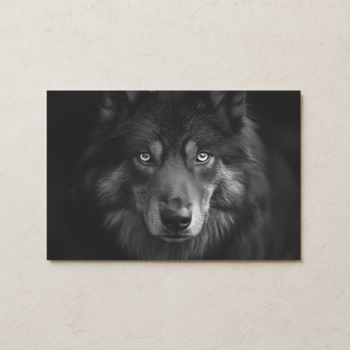 Siyah Beyaz Tonda Köpek Posteri