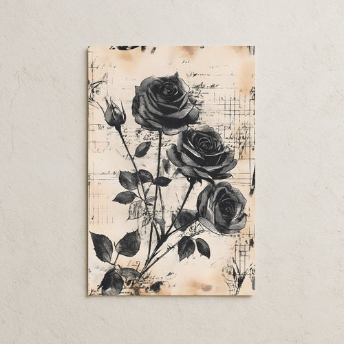 Defter Kağıdı ve Güller Posteri