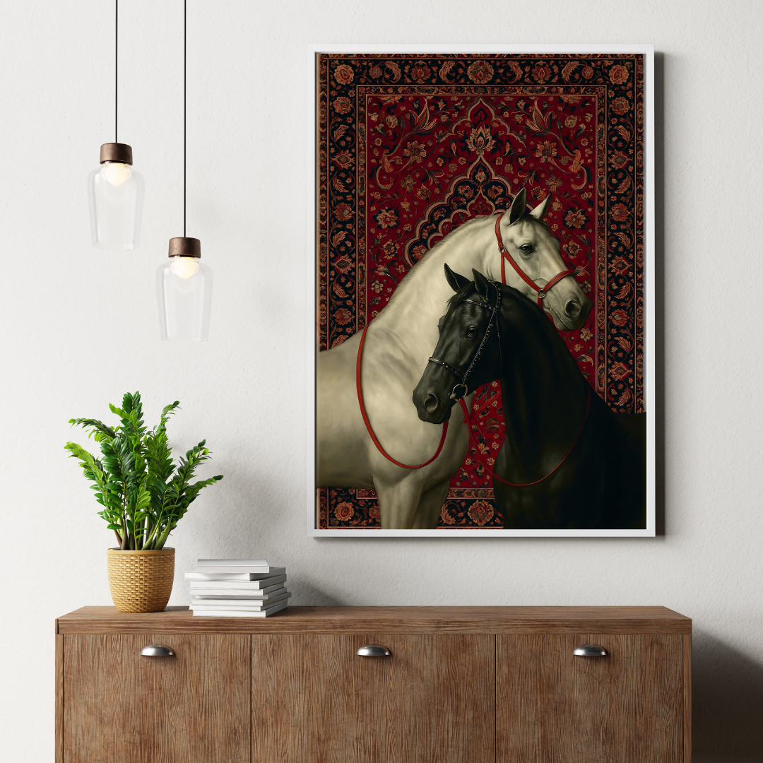 Siyah Beyaz At Posteri