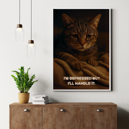 Depresif Kedi Posteri