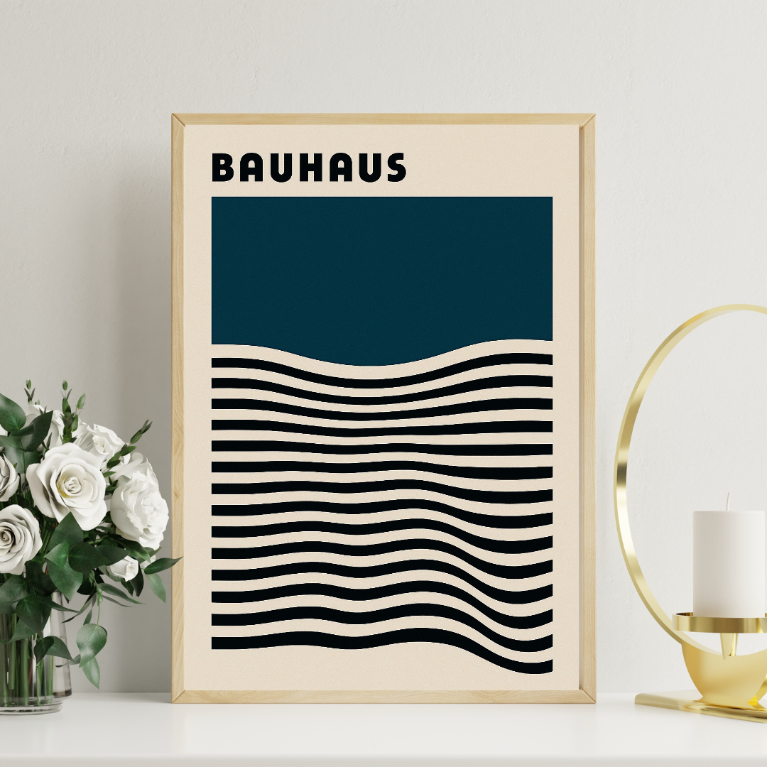 Bauhaus Blue Waves Posteri