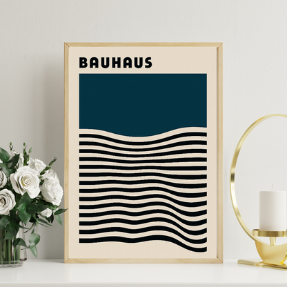 Bauhaus Blue Waves Posteri