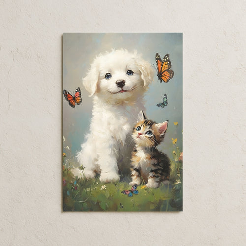 Poddle ve Yavru Kedi Posteri