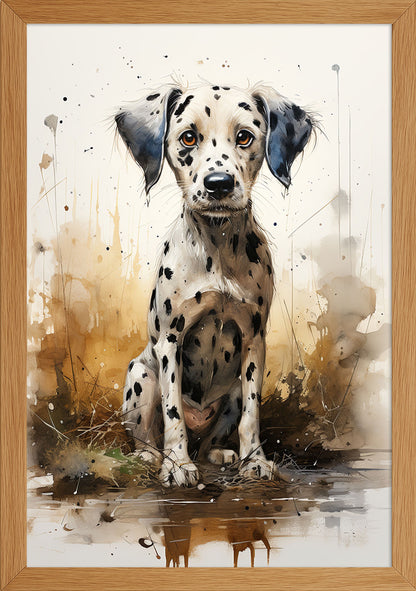 Yağlı Boya Köpek Posteri-1