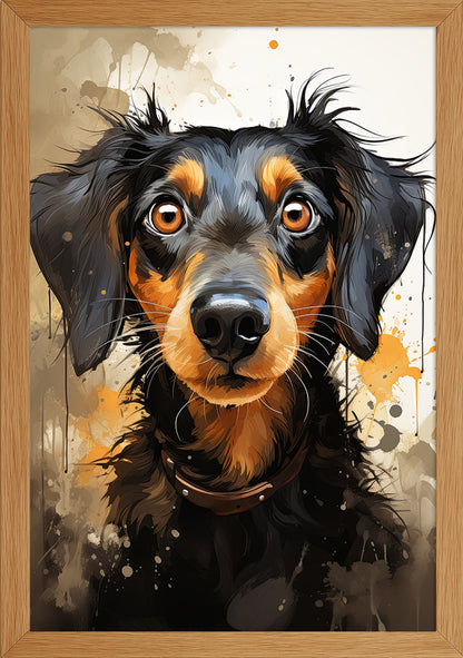 Yağlı Boya Köpek Posteri-2