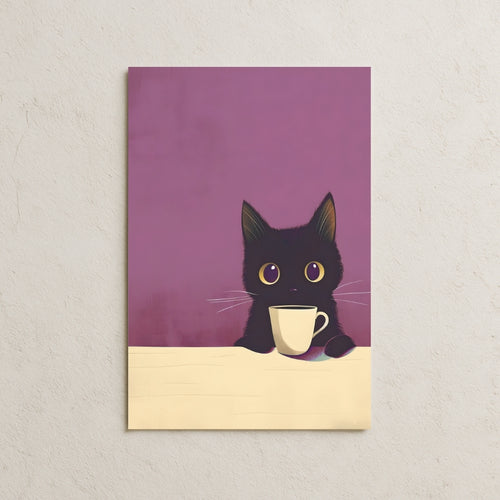 Kahve Seven Kedi Posteri