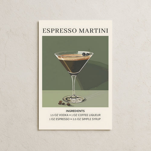 Yeşil Fonda Espresso Martini Posteri