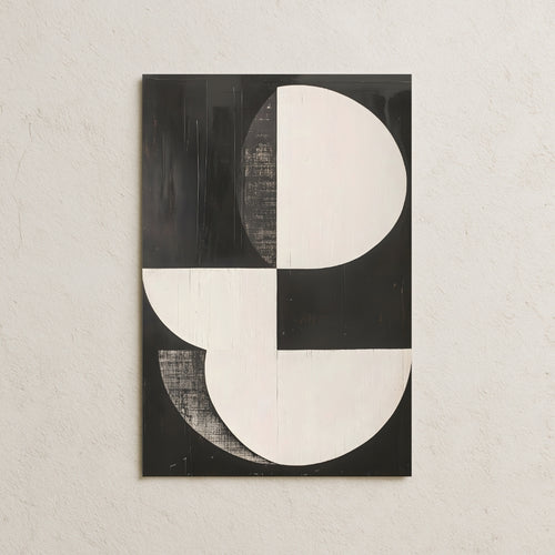 Siyah Beyaz Küresel Formlar Posteri