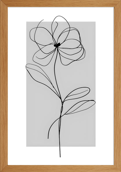 Çizgisel Yapraklar Posteri-3