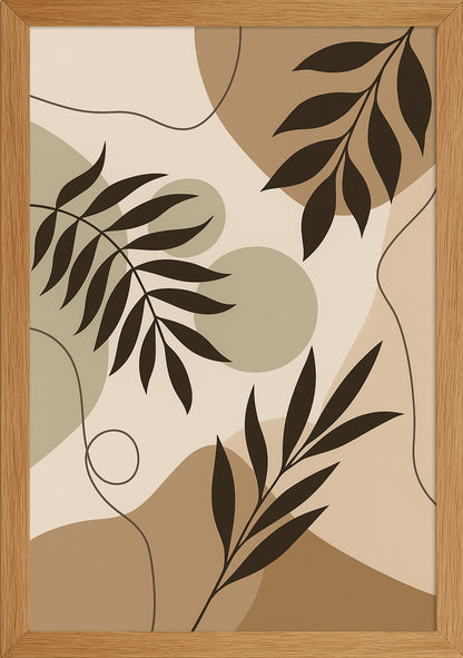 Yapraklar ve Pastel Tonlar Posteri-2