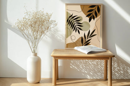 Yapraklar ve Pastel Tonlar Posteri-2