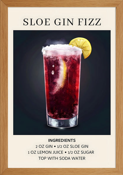 Sloe Gin Fizz Posteri