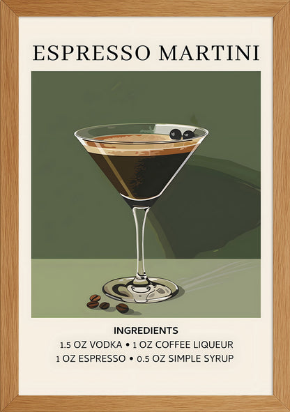 Yeşil Fonda Espresso Martini Posteri