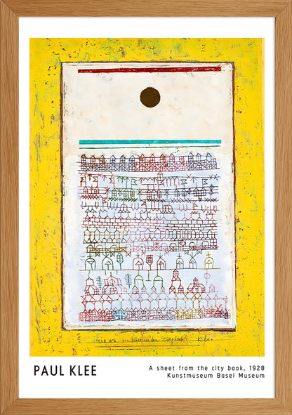 Paul Klee - A Sheet From The City Book, 1928 Posteri