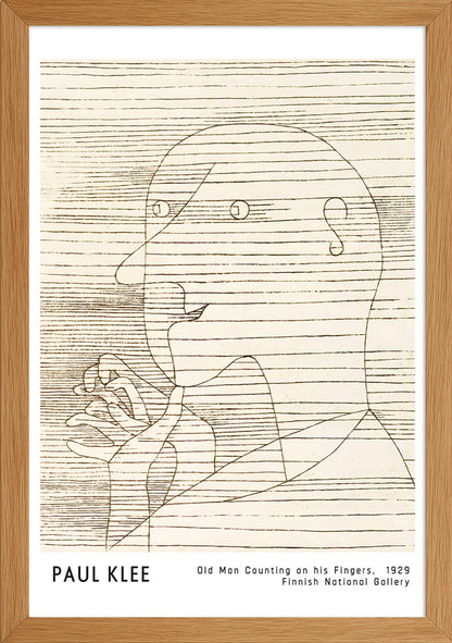Paul Klee - Old Man Counting On his Fingers, 1929 Posteri