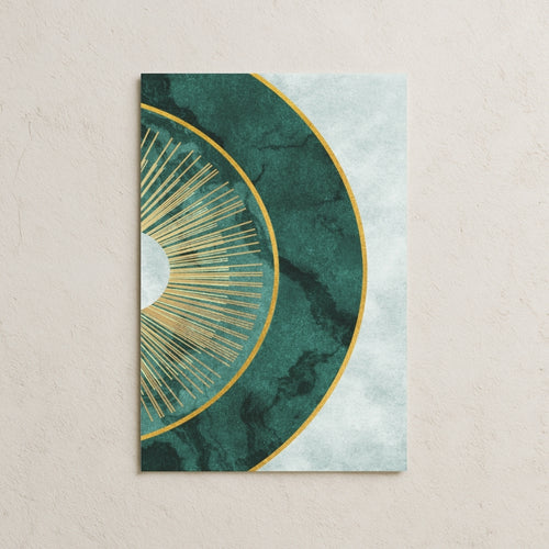 Yeşil Tonda Motifler Posteri