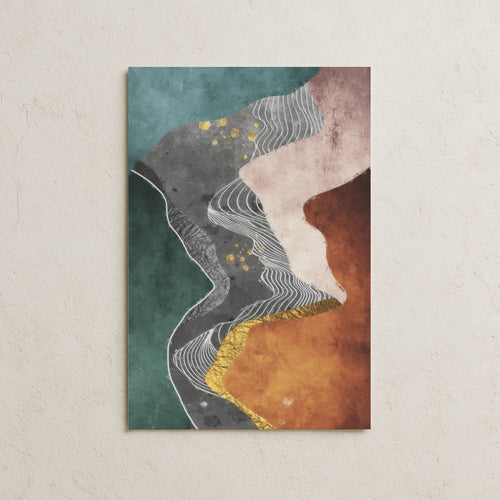 Kabartma Desenli Dalga Motifi Posteri