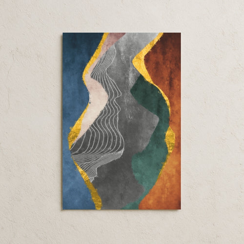 Kabartma Desenli Dalga Motifi Posteri-2