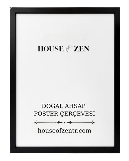 siyah ahşap çerçeve