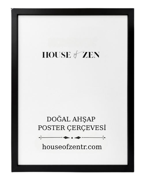 siyah ahşap çerçeve