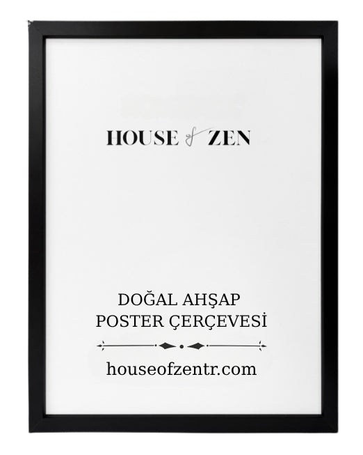 siyah ahşap çerçeve