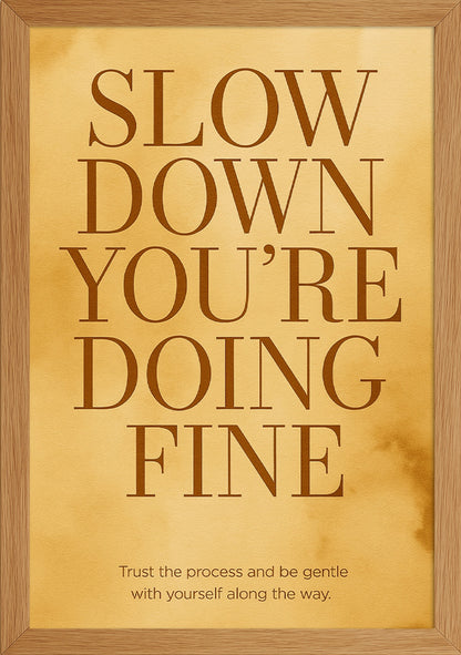 Slow Down... Posteri