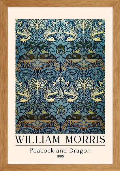 William Morris Peacock and Dragon Posteri