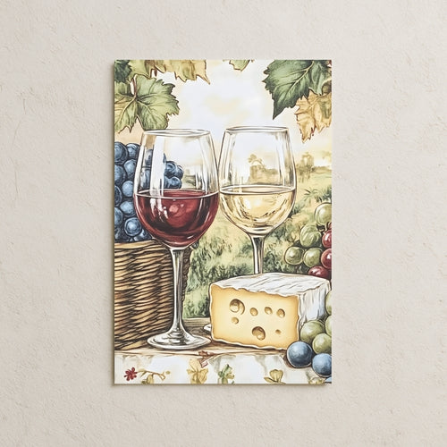 Üzüm Bahçesi ve Şarap Kadehleri Posteri